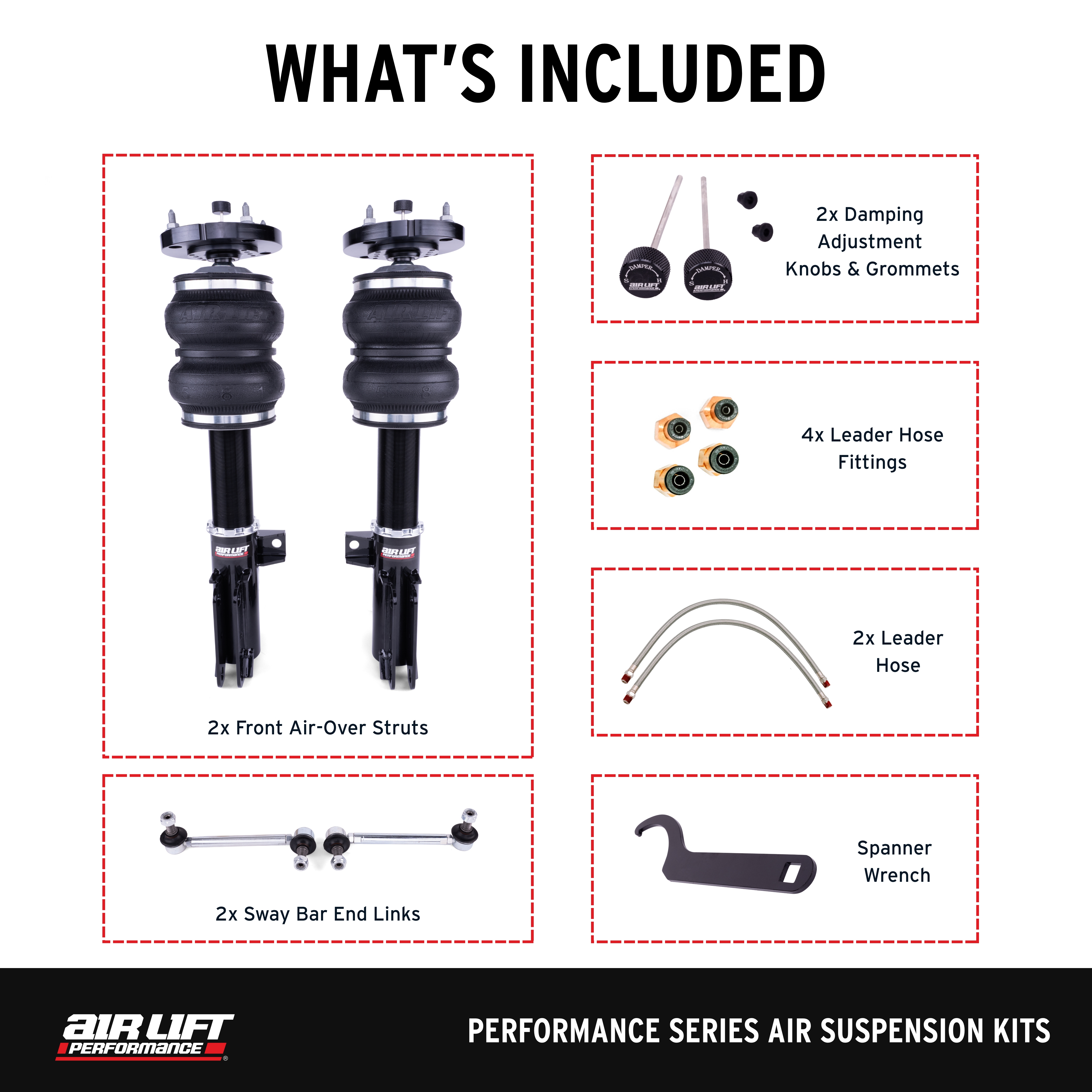 Air Lift Performance 76015 Air Lift Performance Front Air Spring Suspension Kit